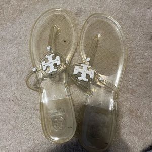 Clear tory Burch jelly sandals